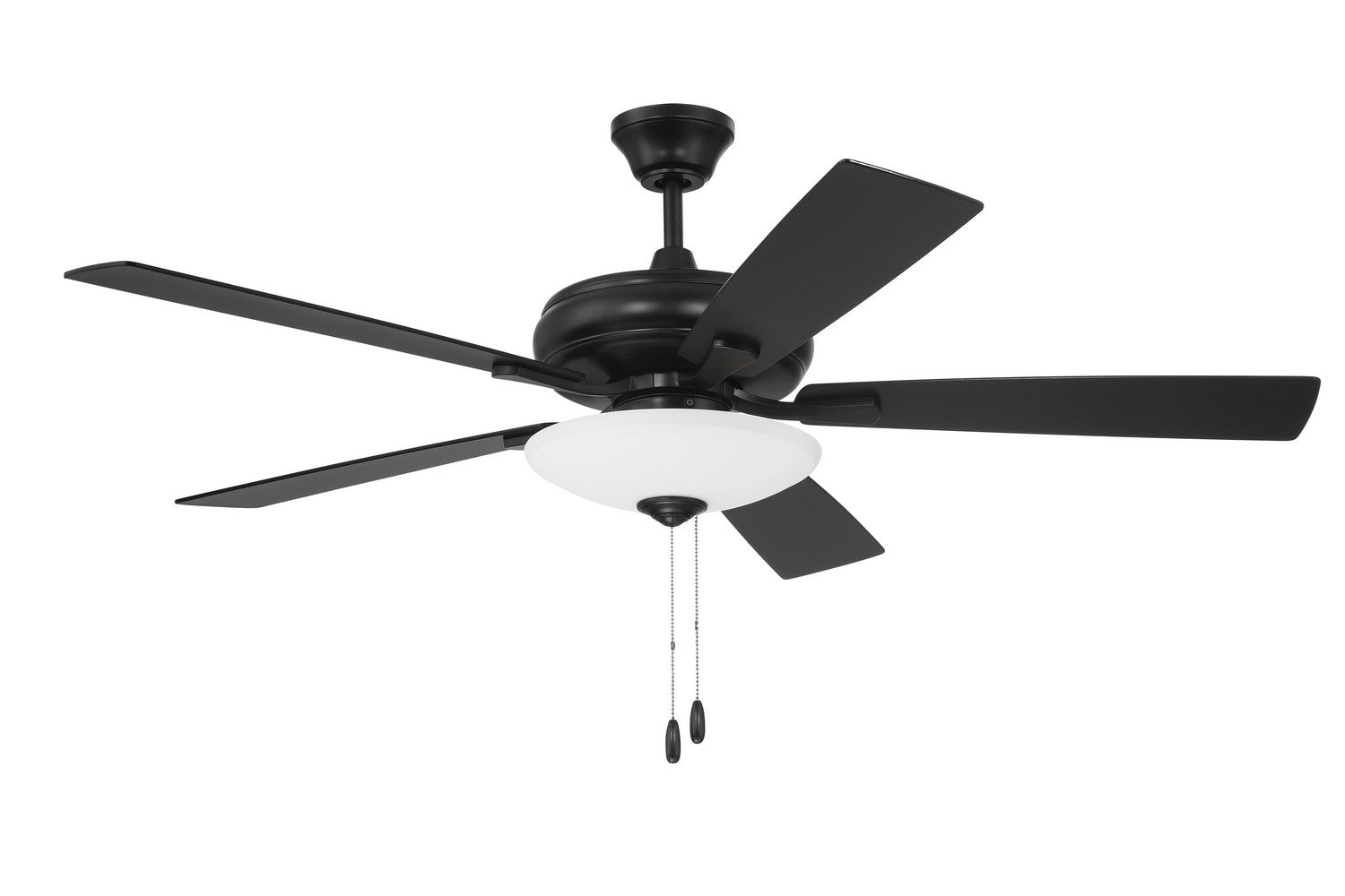  Eos 3 Light Bowl 52" Ceiling Fan In Flat Black