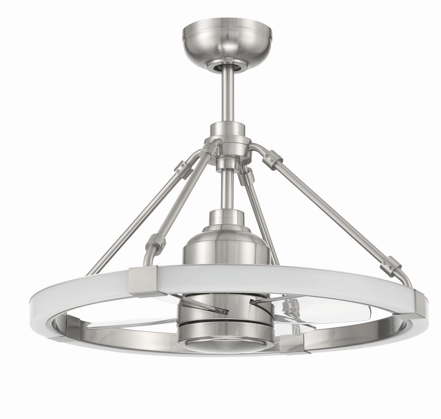  Levy 19" Ceiling Fan In Brushed Polished Nickel