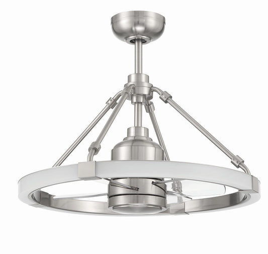  Levy 19" Ceiling Fan In Brushed Polished Nickel