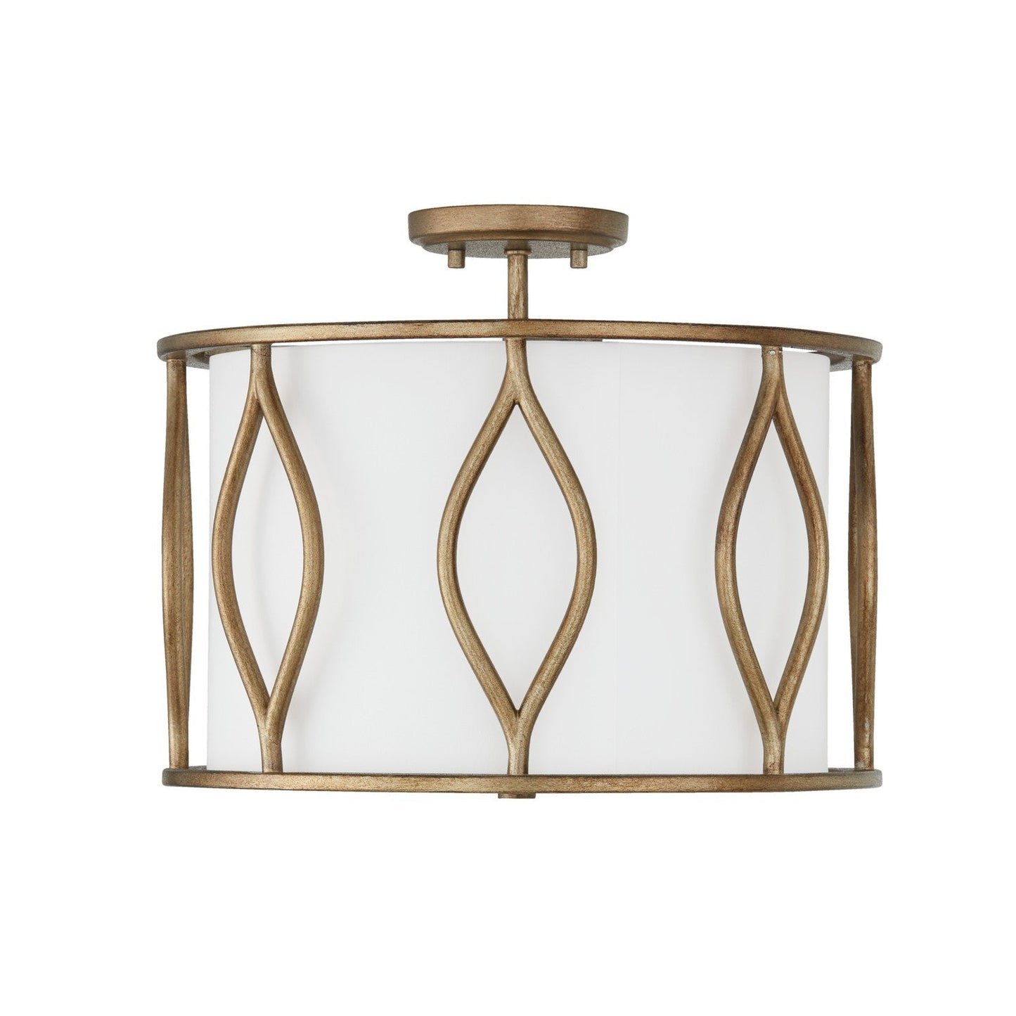  Cohen 3-Light Semi-Flush Mount In Mystic Luster