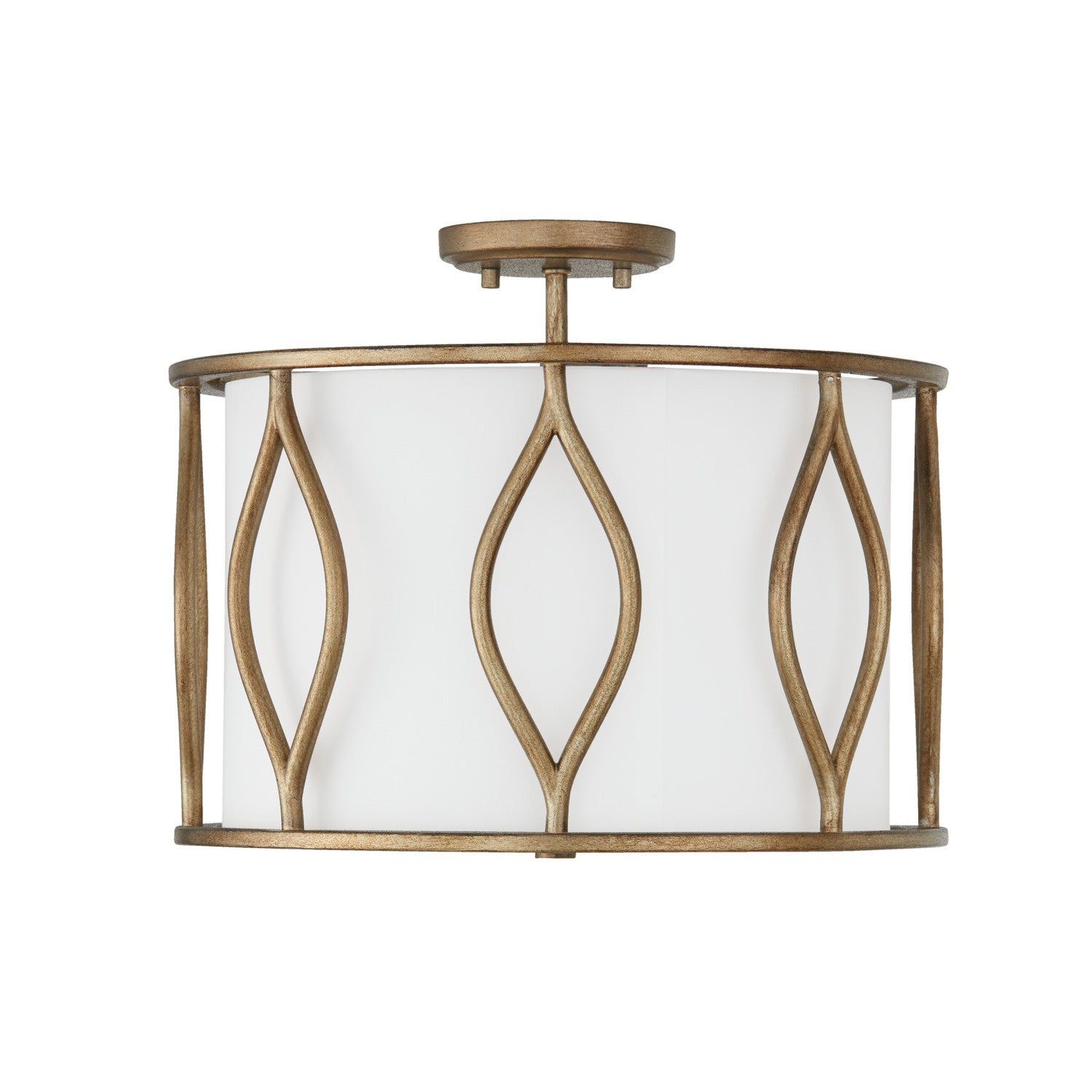  Cohen 3-Light Semi-Flush Mount In Mystic Luster