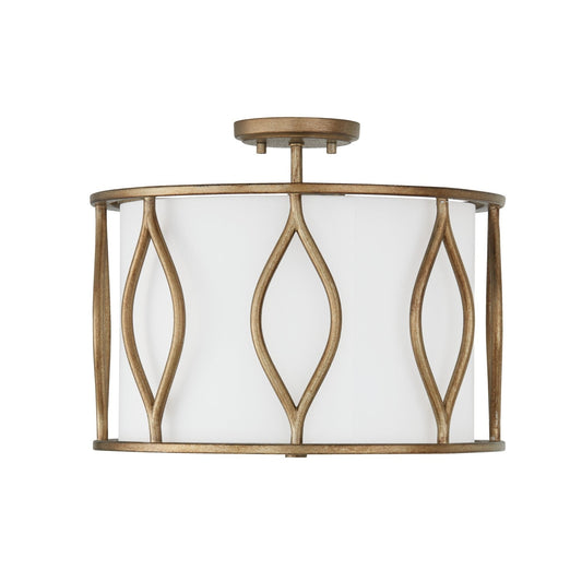  Cohen 3-Light Semi-Flush Mount In Mystic Luster
