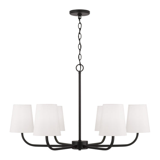  Brody 6-Light Chandelier In Matte Black