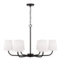  Brody 6-Light Chandelier In Matte Black
