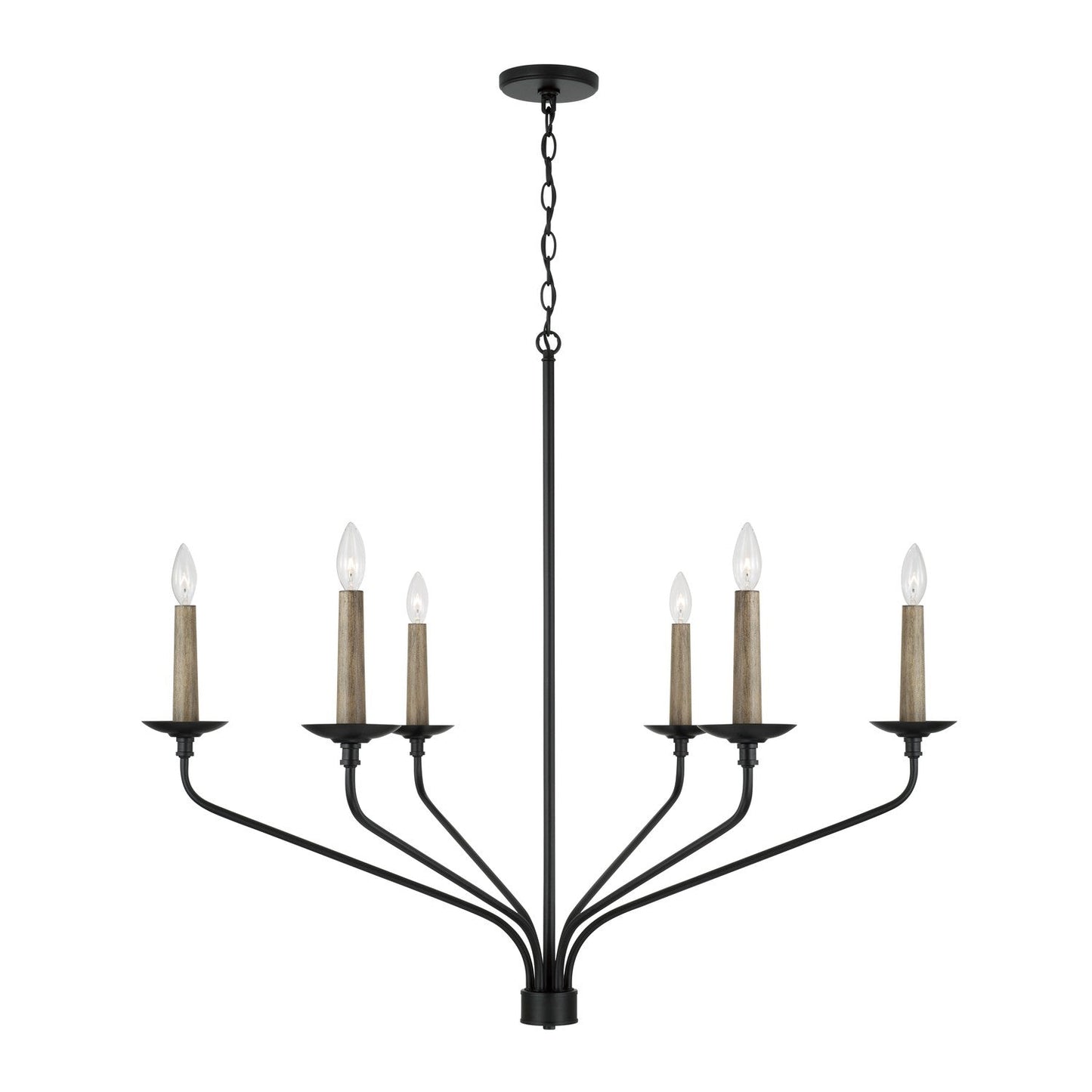  Wilder 6-Light Chandelier In Matte Black