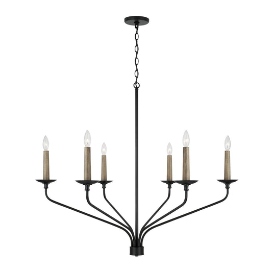  Wilder 6-Light Chandelier In Matte Black