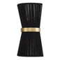  Cecilia 2-Light Wall Sconce In Black Rope And Patinaed Brass