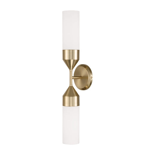  Devon 2-Light Wall Sconce In Matte Brass