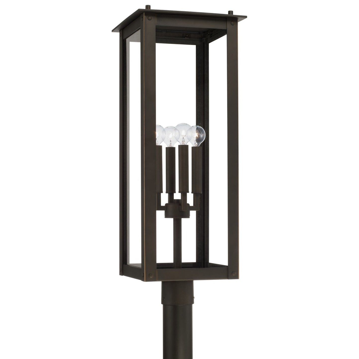  Hunt 4-Light Outdoor Post-Lantern In Oiled Bronze