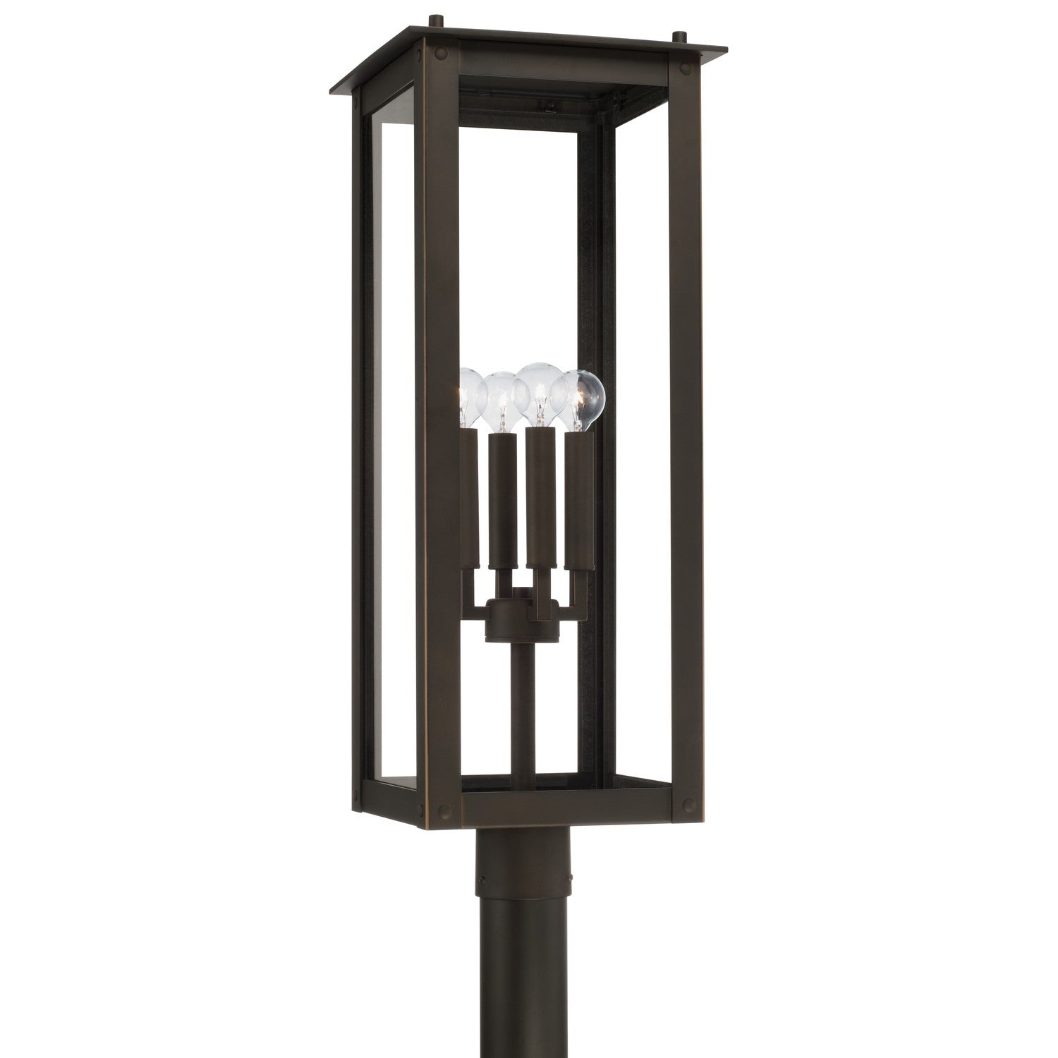  Hunt 4-Light Outdoor Post-Lantern In Oiled Bronze
