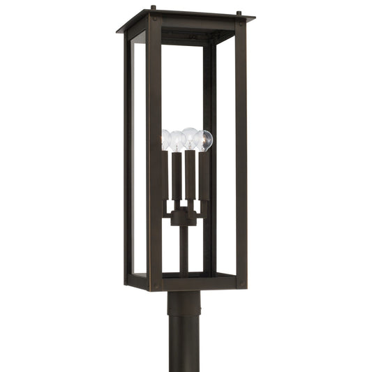  Hunt 4-Light Outdoor Post-Lantern In Oiled Bronze