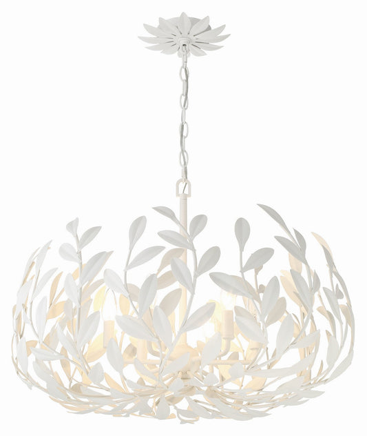  Broche 6-Light Chandelier In Matte White