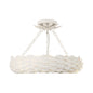  Broche LED Semi-Flush Mount In Matte White