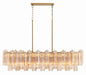  Addis 14-Light Chandelier In Aged Brass With Amber Glass