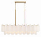  Addis 14-Light Chandelier In Aged Brass With White Glass