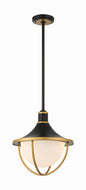  Atlas 3-Light Outdoor Pendant In Matte Black & Textured Gold