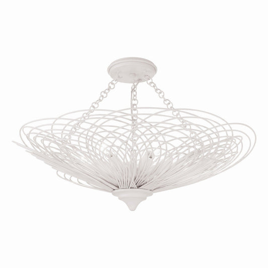  Doral 6-Light Semi-Flush Mount In Matte White