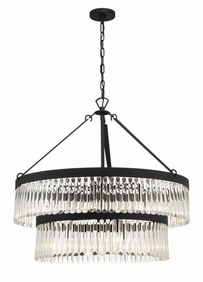  Emory 9-Light Chandelier In Black Forged