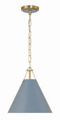  Xavier 1-Light Mini Pendant In Vibrant Gold & Blue
