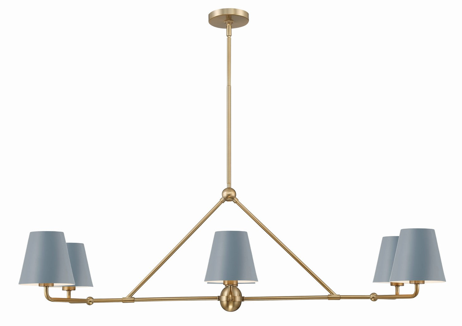  Xavier 6-Light Chandelier In Vibrant Gold & Blue