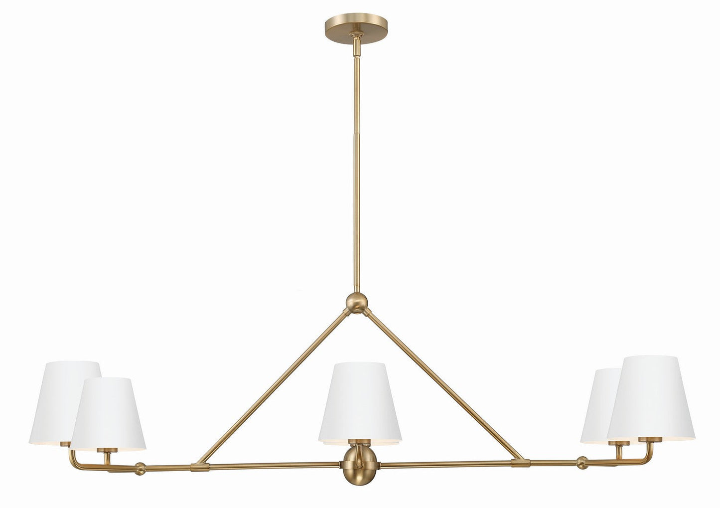  Xavier 6-Light Chandelier In Vibrant Gold & White