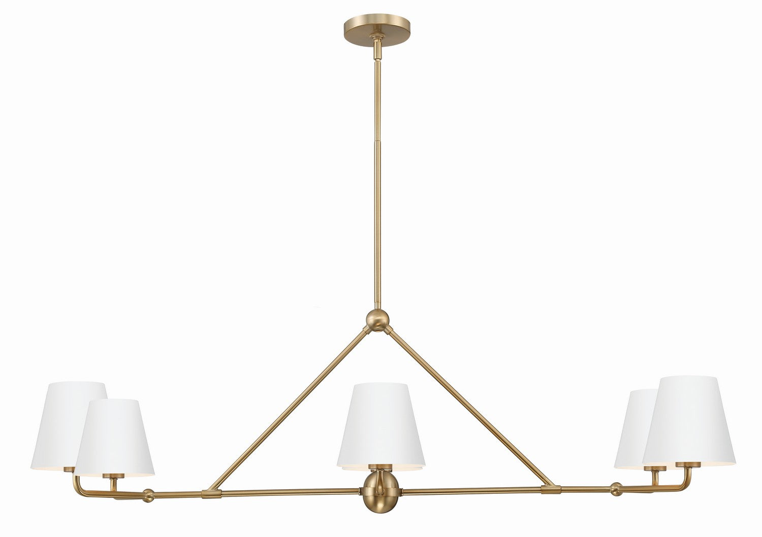  Xavier 6-Light Chandelier In Vibrant Gold & White