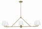  Xavier 6-Light Chandelier In Vibrant Gold & White