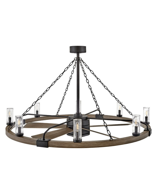  Sawyer 52" LED Smart Fandelier In Matte Black