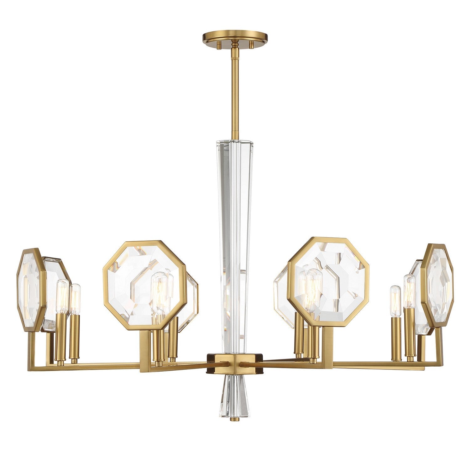  Leighton 8-Light Chandelier In Warm Brass