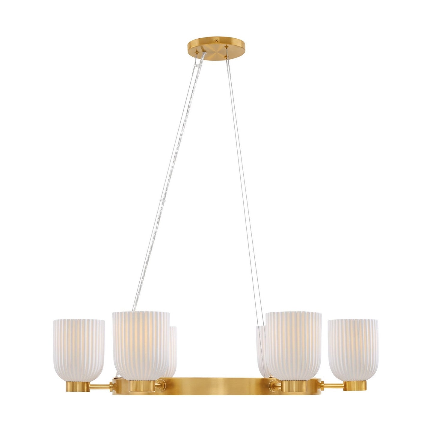  Isla Blanca 6-Light Chandelier In Warm Brass