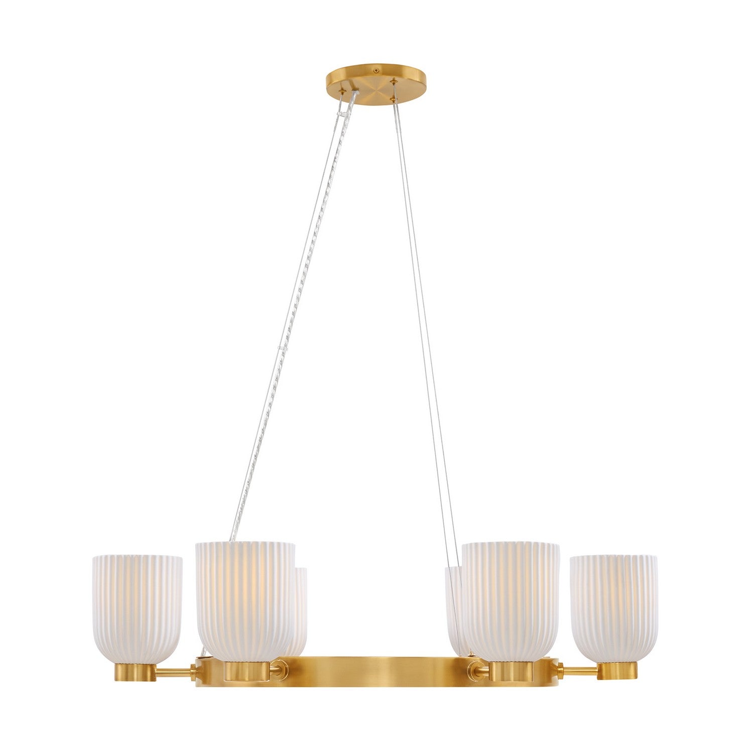  Isla Blanca 6-Light Chandelier In Warm Brass