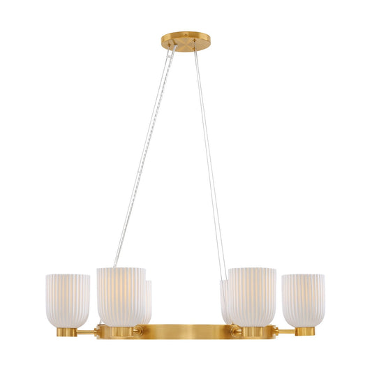  Isla Blanca 6-Light Chandelier In Warm Brass