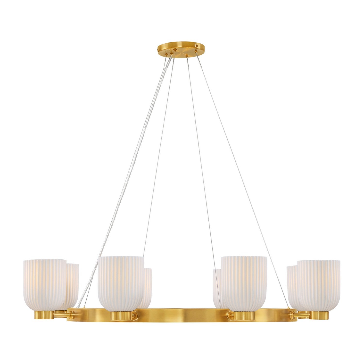  Isla Blanca 8-Light Chandelier In Warm Brass