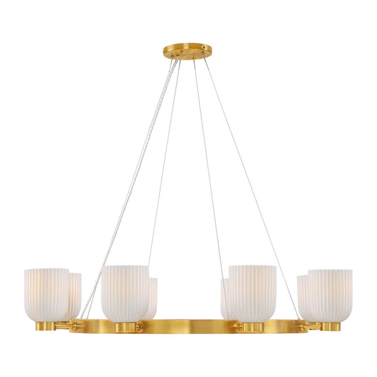  Isla Blanca 8-Light Chandelier In Warm Brass