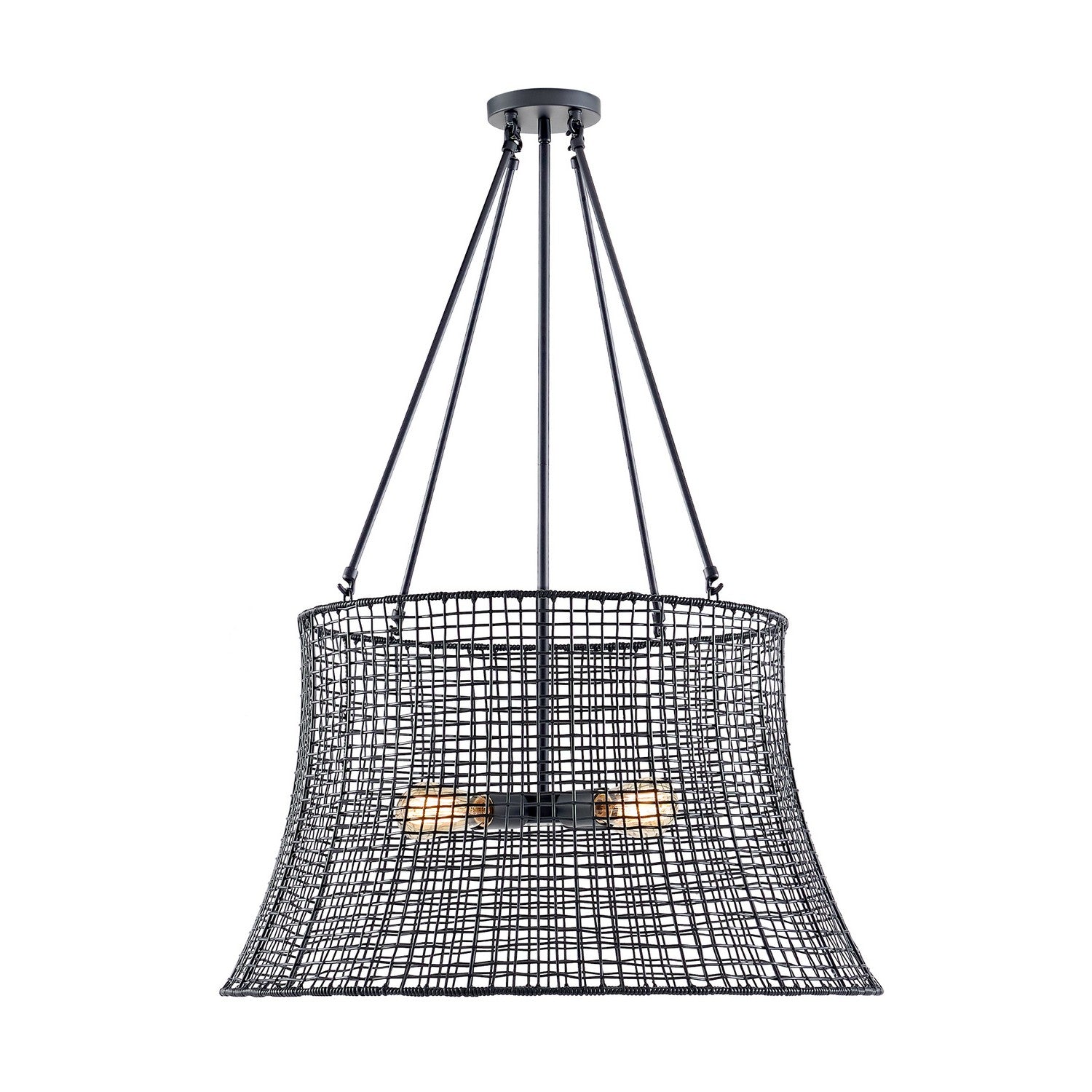  Longleaf 4-Light Outdoor Chandelier In Matte Black