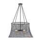  Longleaf 4-Light Outdoor Chandelier In Matte Black