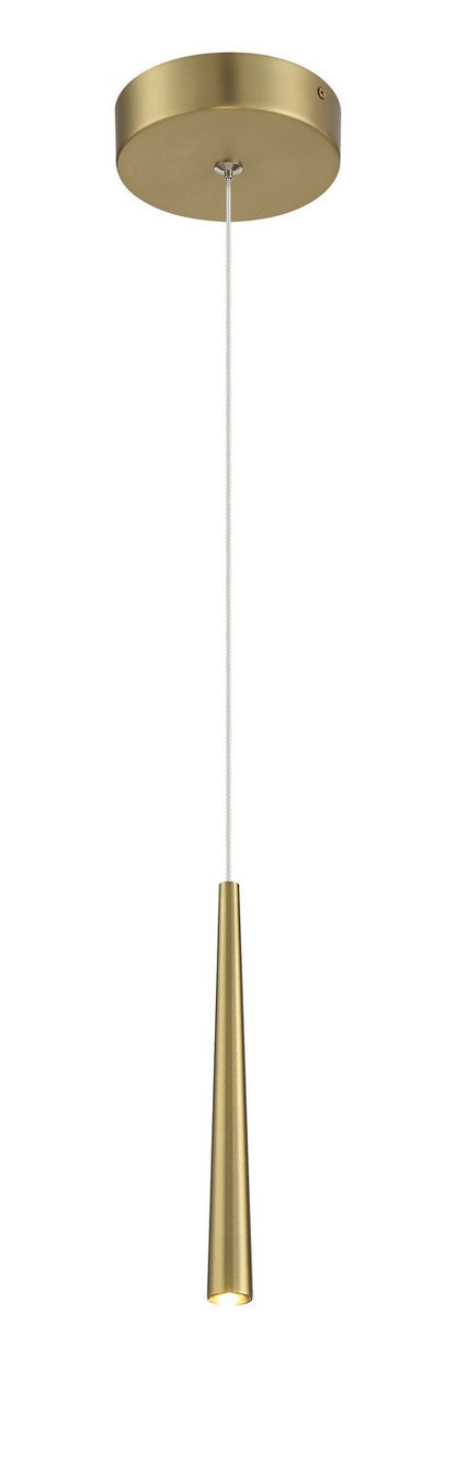  Stretch LED Mini Pendant In Soft Rass