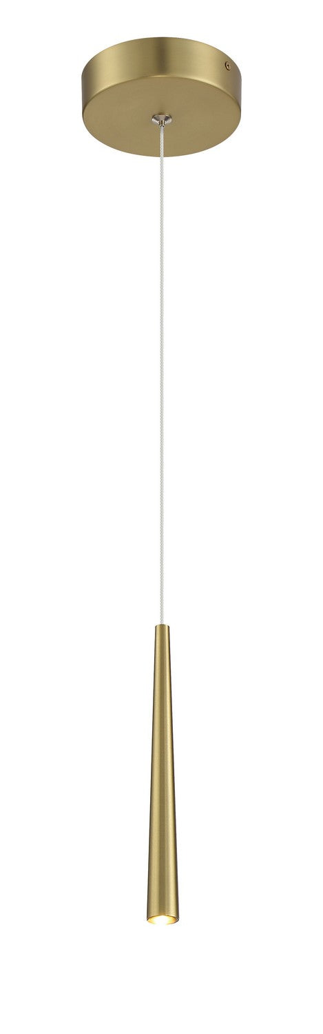  Stretch LED Mini Pendant In Soft Rass