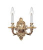  Cast Brass Wall Mount 2 Light Wall Mount In Polished Brass