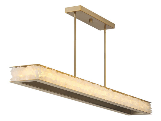  Divinely LED Island Pendant In Celeste Brass
