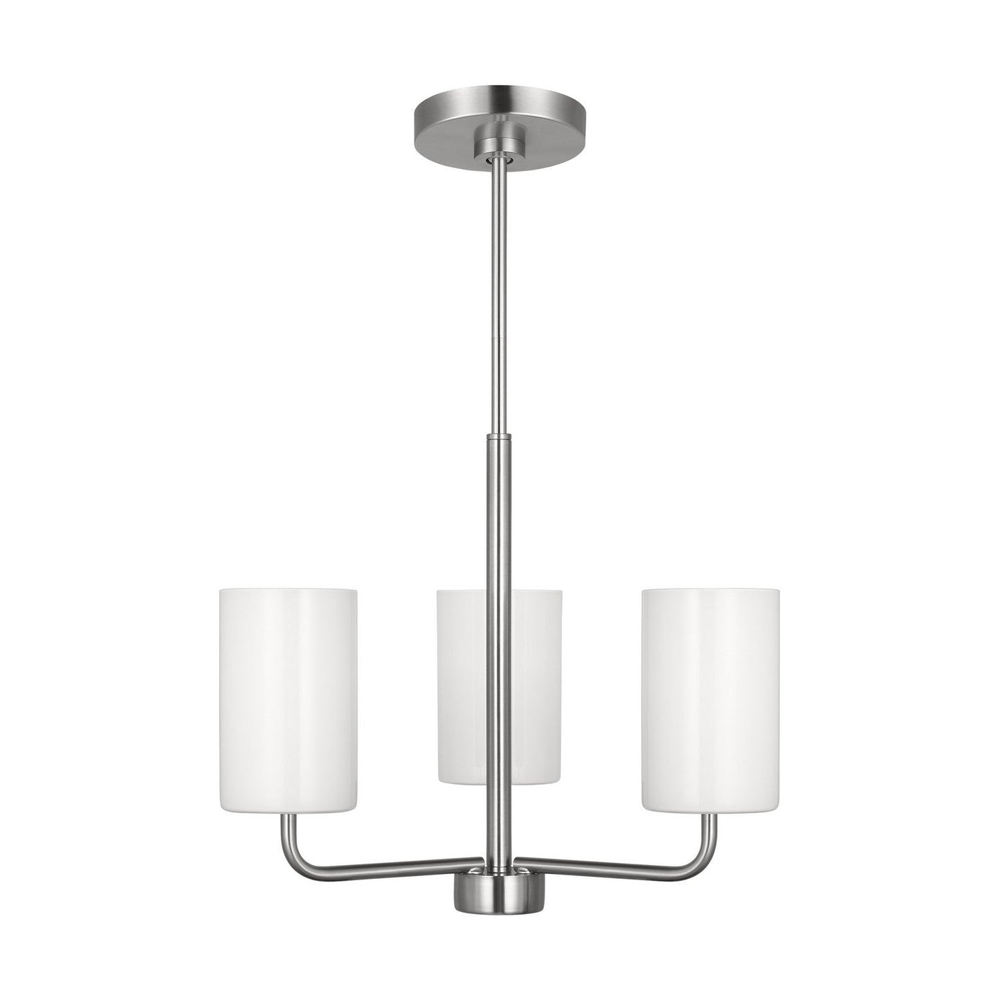  Rhett 3-Light Chandelier In Brushed Steel
