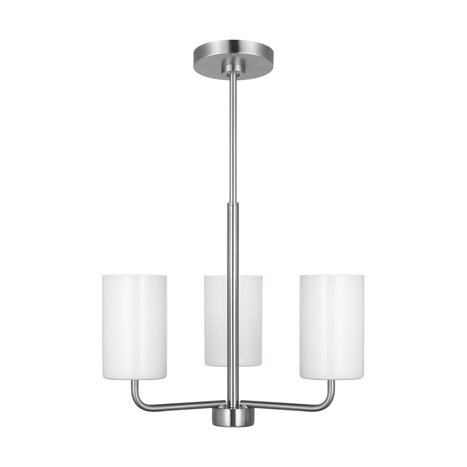  Rhett 3-Light Chandelier In Brushed Steel