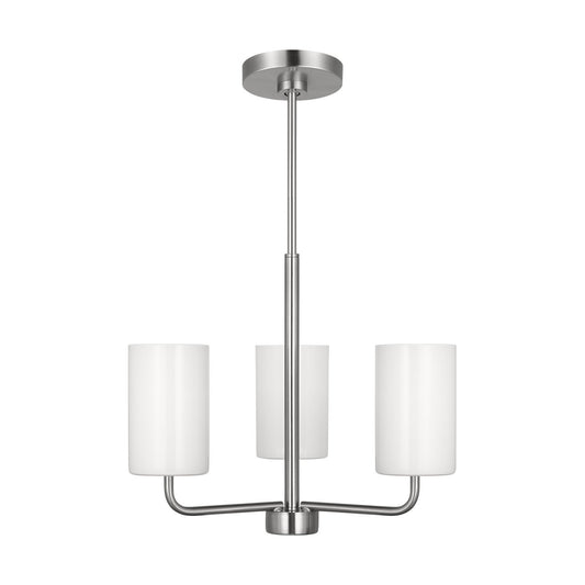  Rhett 3-Light Chandelier In Brushed Steel