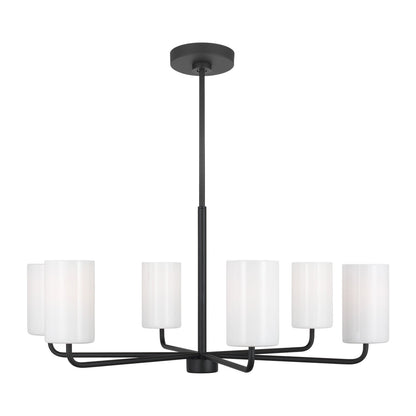  Rhett 6-Light Chandelier In Midnight Black