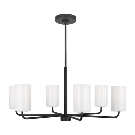  Rhett 6-Light Chandelier In Midnight Black