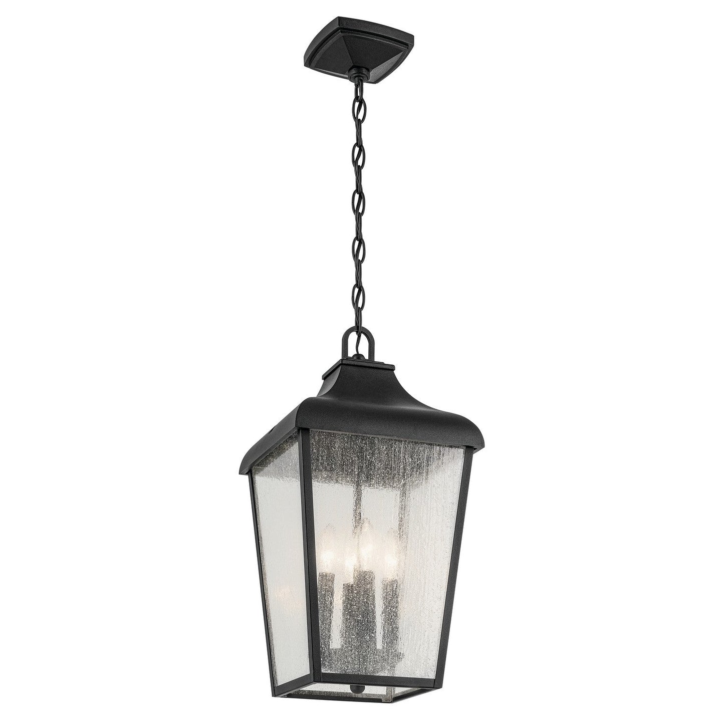  Forestdale 4-Light Outdoor Pendant In Textured Black