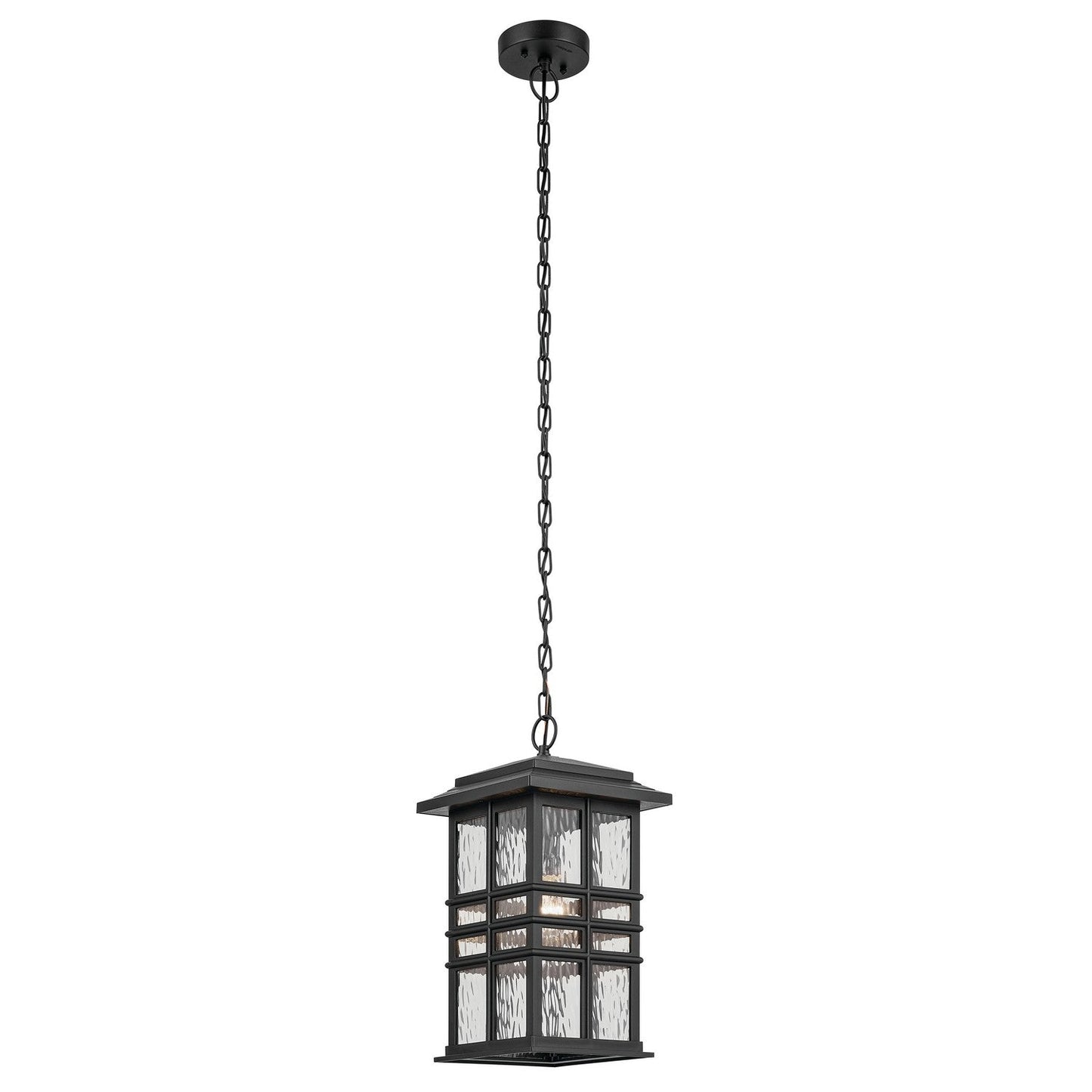  Beacon Square 1-Light Outdoor Pendant In Textured Black