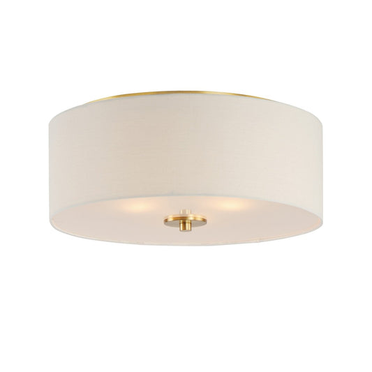 Maxim Bongo 3-Light Flush Mount In Natural Aged Brass
