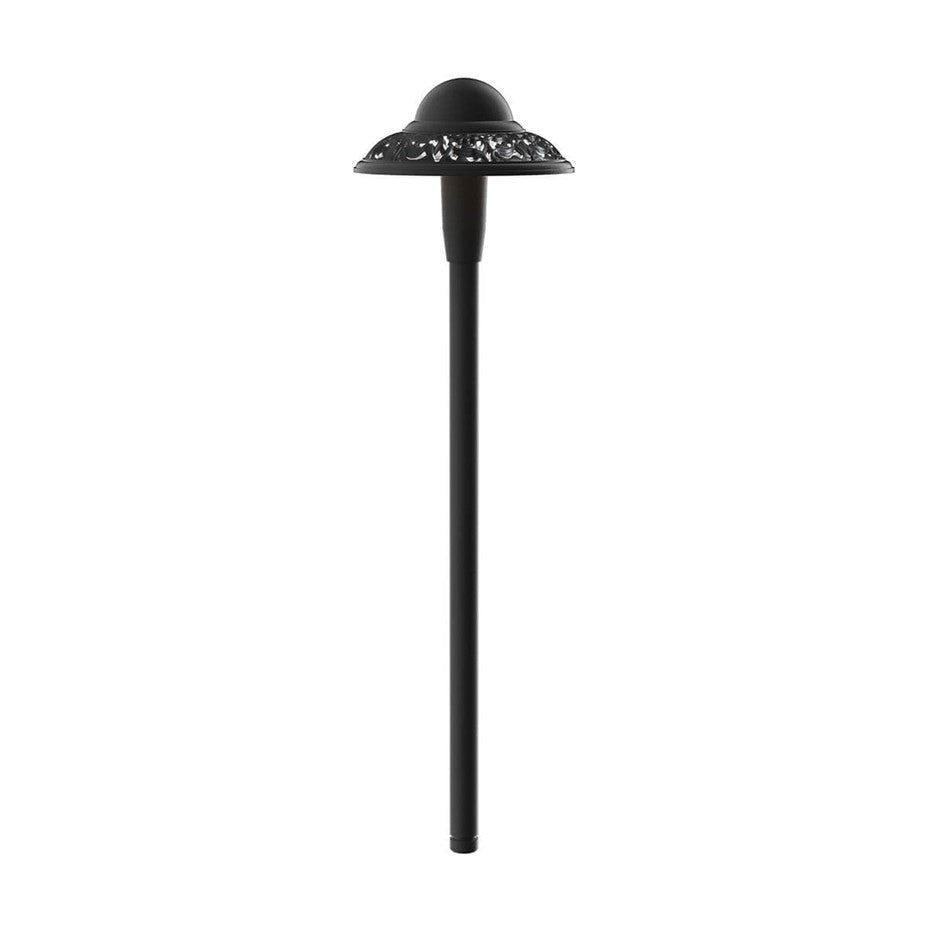 LED Pierced Dome Path Light In Black Textured