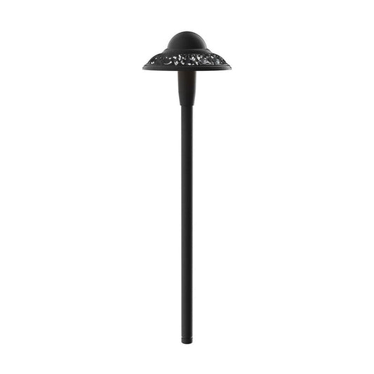  LED Pierced Dome Path Light In Black Textured